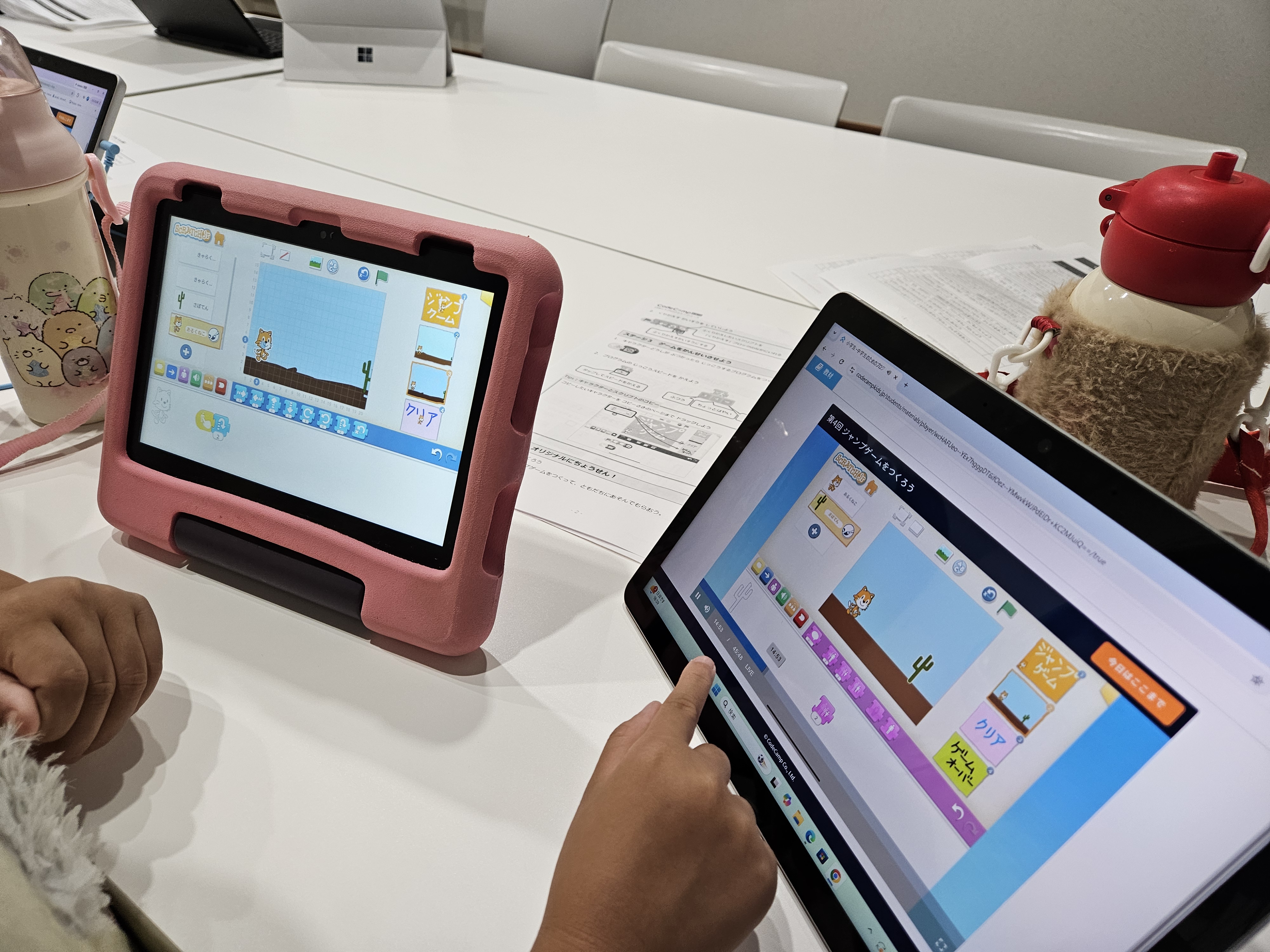 タブレットでの体験型プログラミング学習